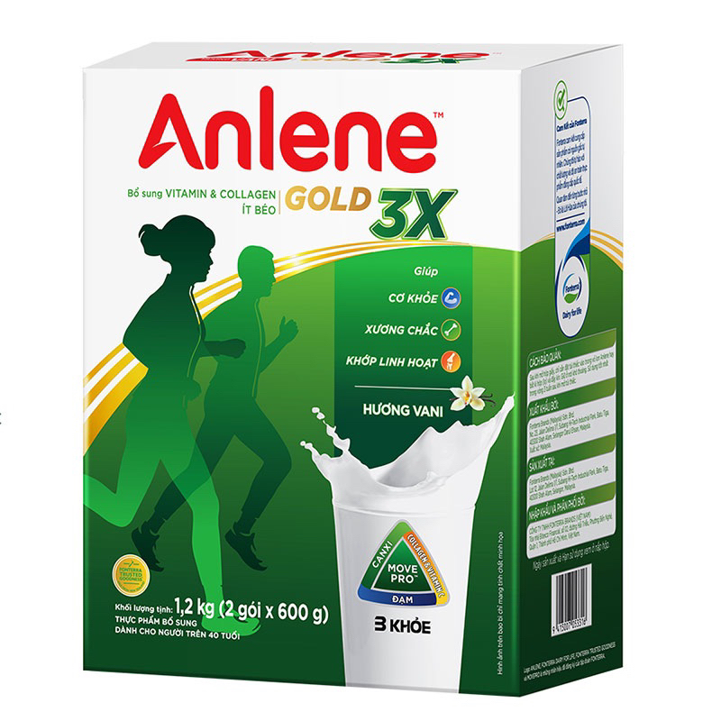 Sữa bột Anlene gold 3X hộp giấy 1.2kg