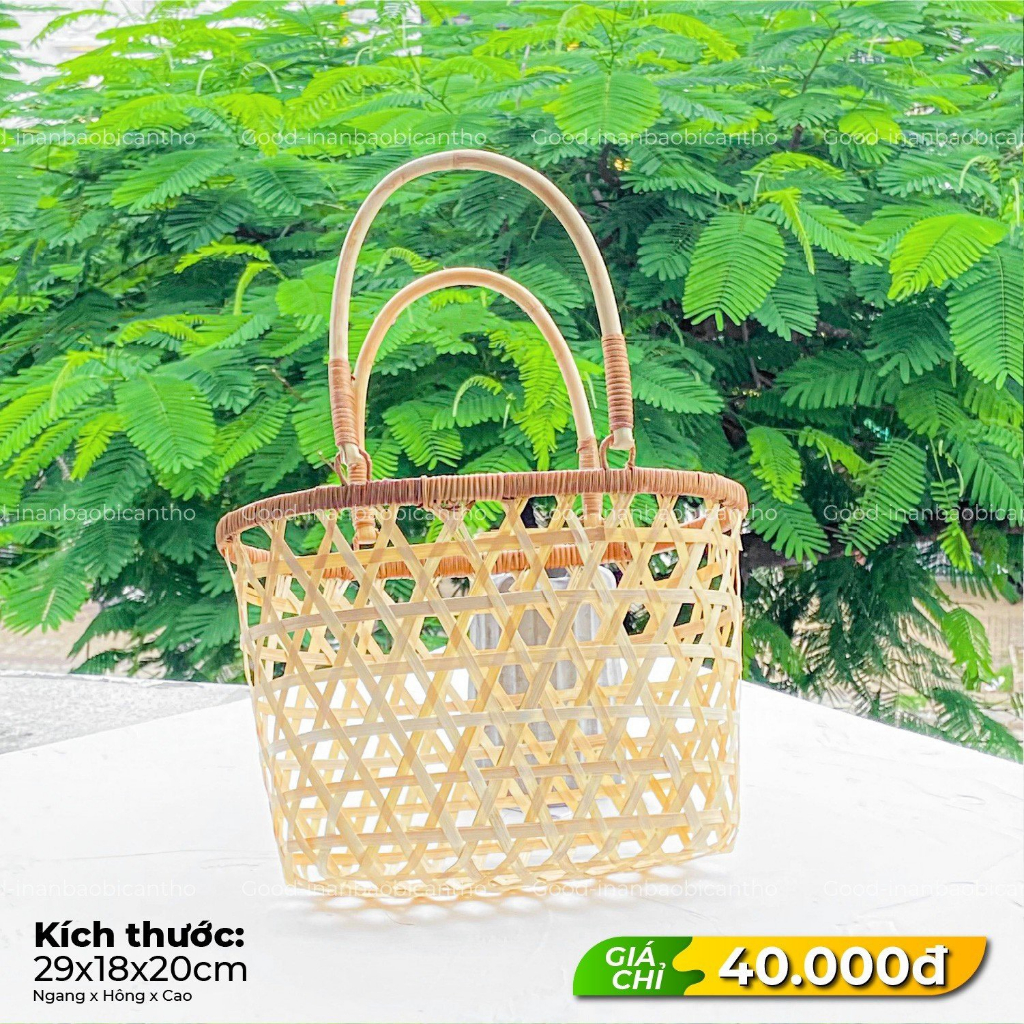 (Thanh lý) Giỏ tre đựng quà tặng trung thu lễ tết có sẵn nhiều mẫu nhiều kích thước siêu rẻ