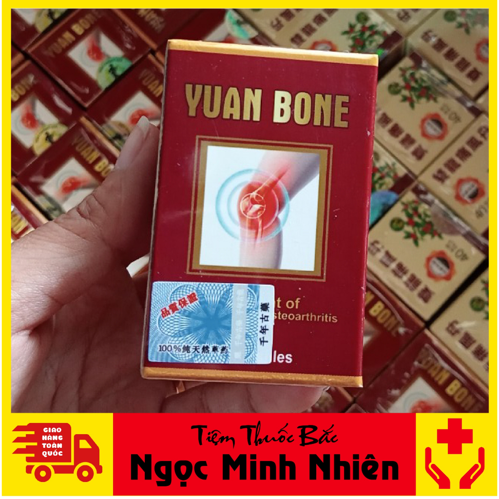 Combo 10 hộp Yuan Bone Hỗ Trợ Phòng Ngừa Đau Nhức Xương Khớp có Màng Co PVC từng hộp