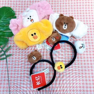 (Có ảnh thật)Băng đô vải + cài tóc Brown Cony Sally Choco Đường May Siêu Chuẩn
