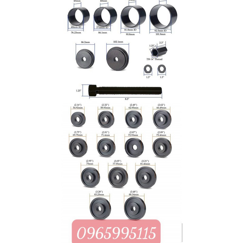 Bộ cảo bạc đạn cầu trước 23 chi tiết