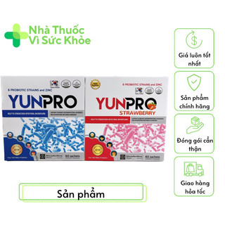  ✅ Chính Hãng  Men Vi Sinh Hàn Quốc YunPro giúp bổ sung lợi khuẩn tăng cường tiêu hoá  Hộp 60 gói  