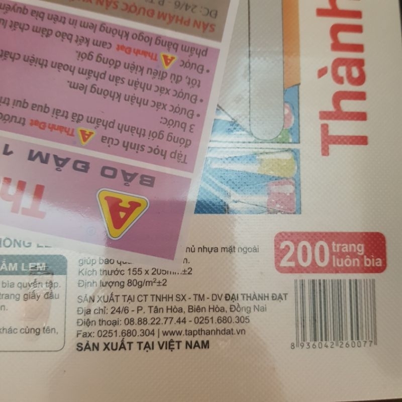 Tập học sinh 200tr, vở 200tr 4 ô li Hoa Học Trò