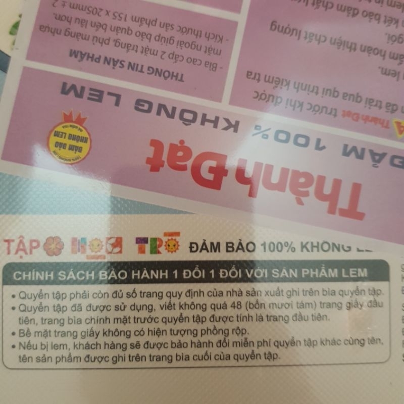 Tập học sinh 200tr, vở 200tr 4 ô li Hoa Học Trò