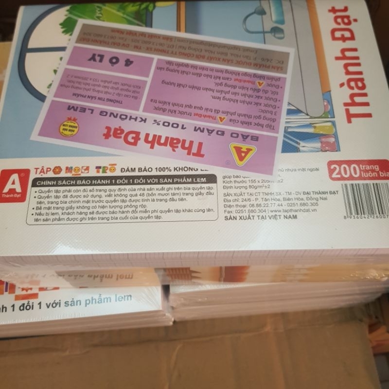 Tập học sinh 200tr, vở 200tr 4 ô li Hoa Học Trò