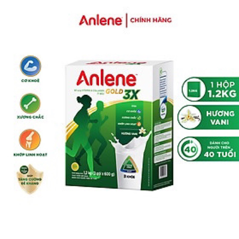 Sữa bột Anlene gold 3X hộp giấy 1.2kg