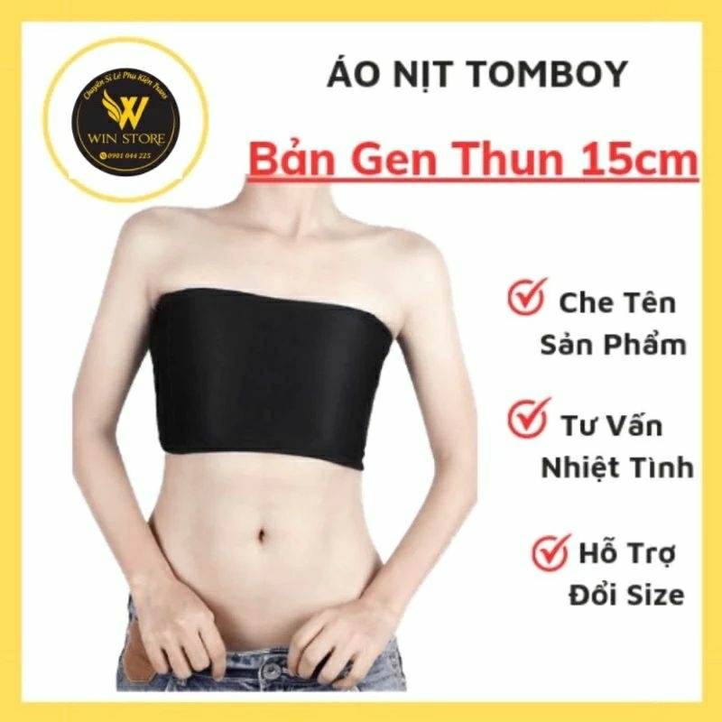 Áo nịt tomboy - bản gen thun 15cm