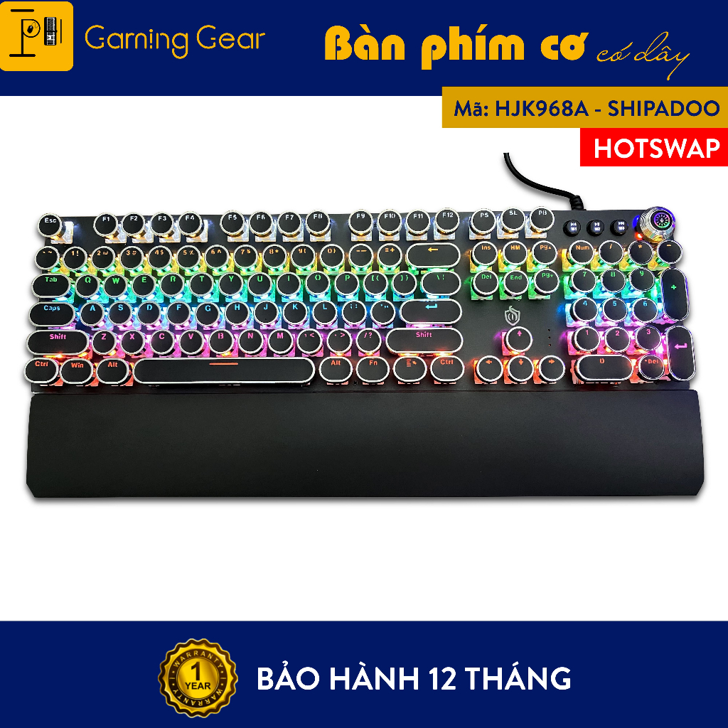 Bàn Phím Cơ Gaming Có Dây Shipadoo HJK968A Keycap Xuyên Sáng chống hao mòn chữ với Hơn 30 chế độ LED | BigBuy360 - bigbuy360.vn