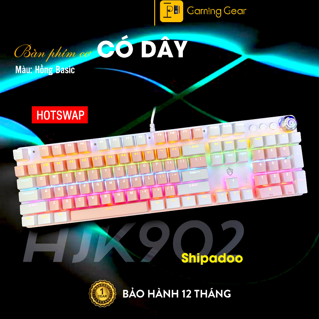 Bàn Phím Cơ Gaming Có Dây Shipadoo HJK968A Keycap Xuyên Sáng chống hao mòn chữ với Hơn 30 chế độ LED | BigBuy360 - bigbuy360.vn