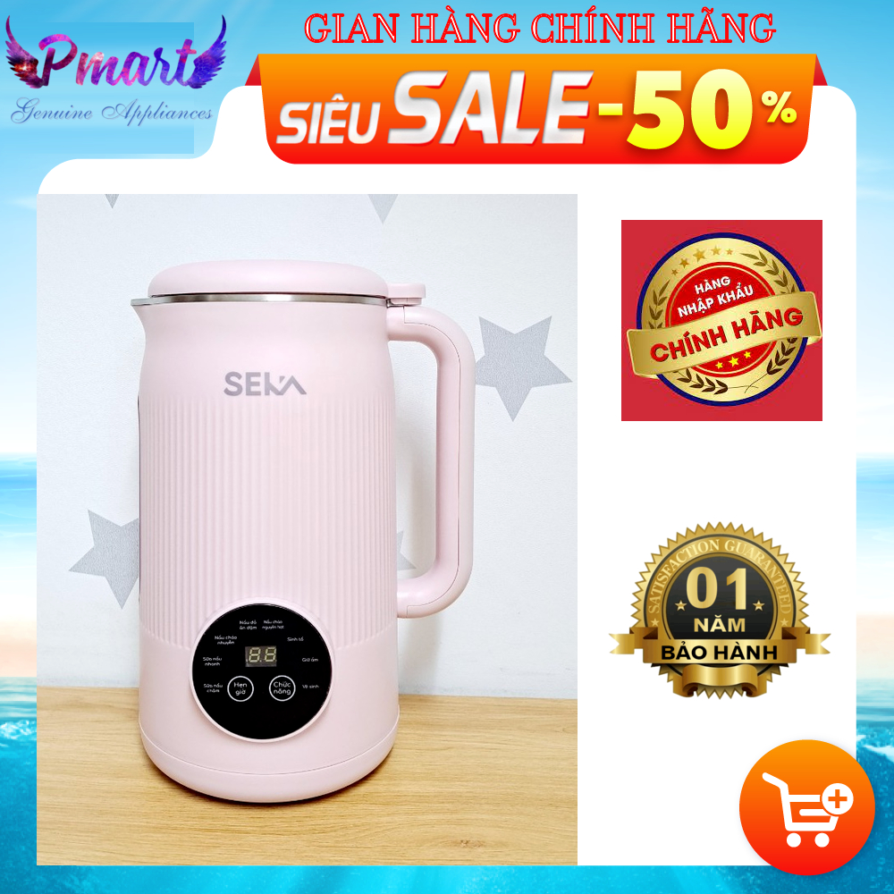 Máy Làm Sữa Hạt Mini Đa Năng 8 in 1 SEKA SK320 PRO 1,2 Lít Lưỡi Dao 10 Cánh - Hàng Chính Hãng
