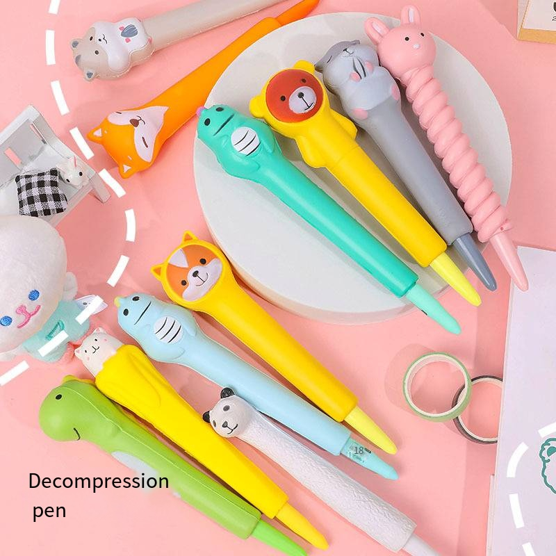 Bút Bi Nước Squishy Bóp Mềm Giảm Stress