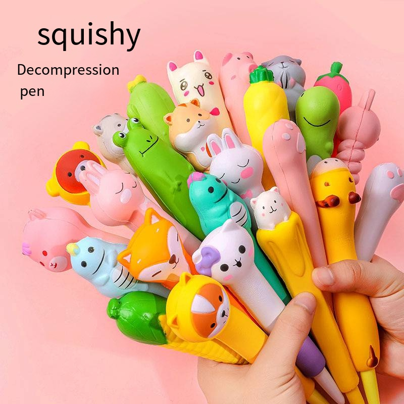 Bút Bi Nước Squishy Bóp Mềm Giảm Stress