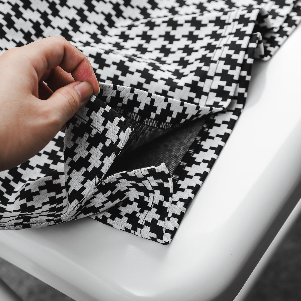 Áo Polo Nam Black White Mosaic, Chất Vải Cotton Dệt Blend Thoải Mái, PL0054, SOMEHOW