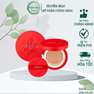 Phấn nước Missha Velvet Cushion che khuyết điểm hoàn với chỉ số chống nắng SPF50+PA++++ huyenmio