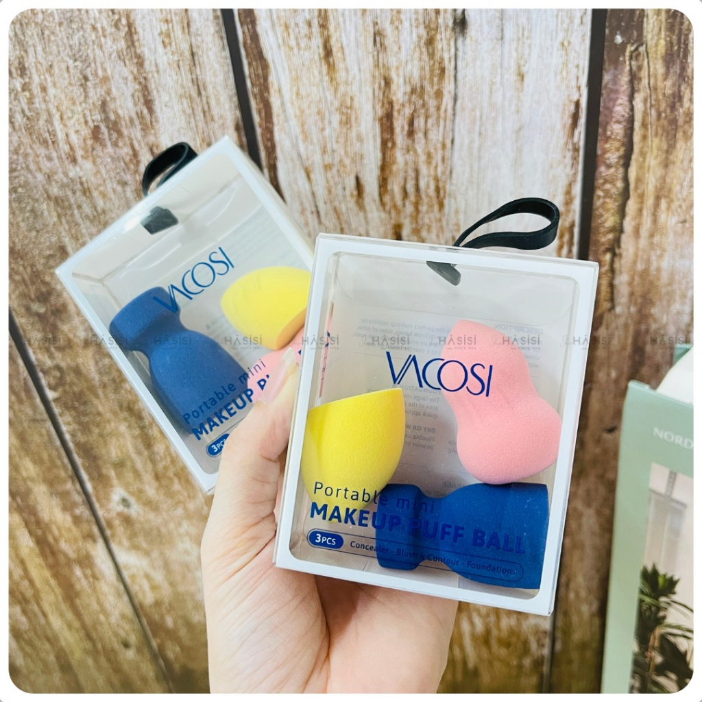 Set 3 Bông Mút Trang Điểm VACOSI - Mordern Mini Makeup Puff Ball