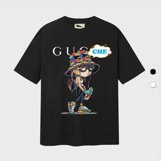 Áo thun form rộng nam nữ unisex đội mũ GC- PARIS chất cotton phong cách ulzang hàn quốc