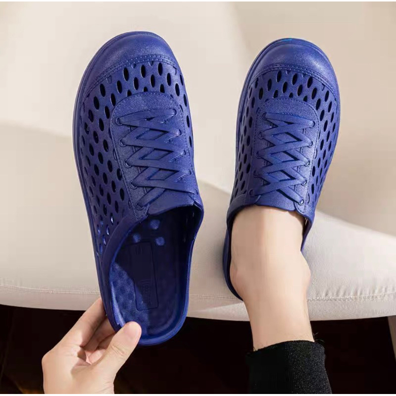 Giày Nhựa Đi Mưa Ngoài Trời Chất Cao Su Chống trơn Trượt Giầy Đi Mưa Dây