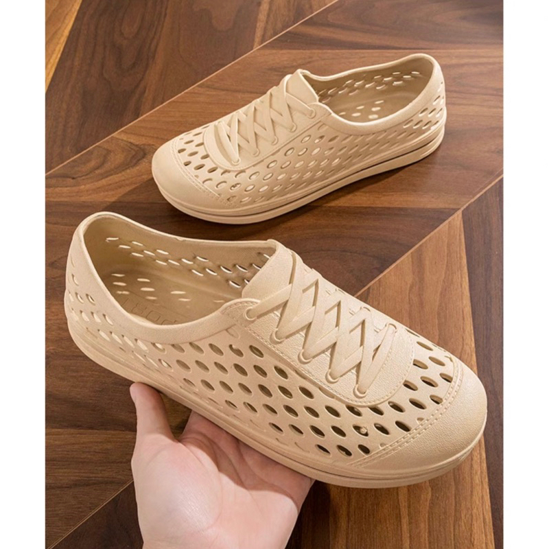 Giày Nhựa Đi Mưa Ngoài Trời Chất Cao Su Chống trơn Trượt Giầy Đi Mưa Dây