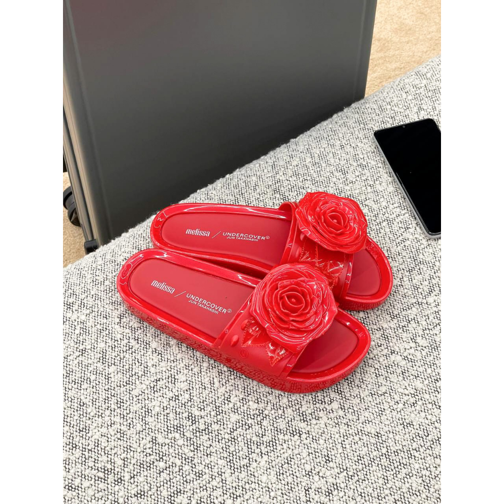 Dép Quai Ngang Melissa Nữ Hình Bông Hoa Xinh Xắn Full Box- Sấu Vui Vẻ