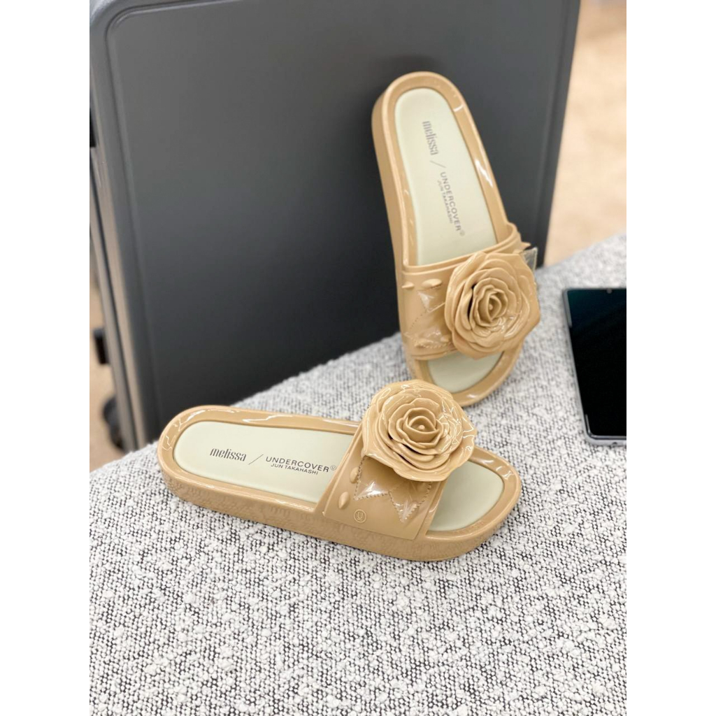 Dép Quai Ngang Melissa Nữ Hình Bông Hoa Xinh Xắn Full Box- Sấu Vui Vẻ