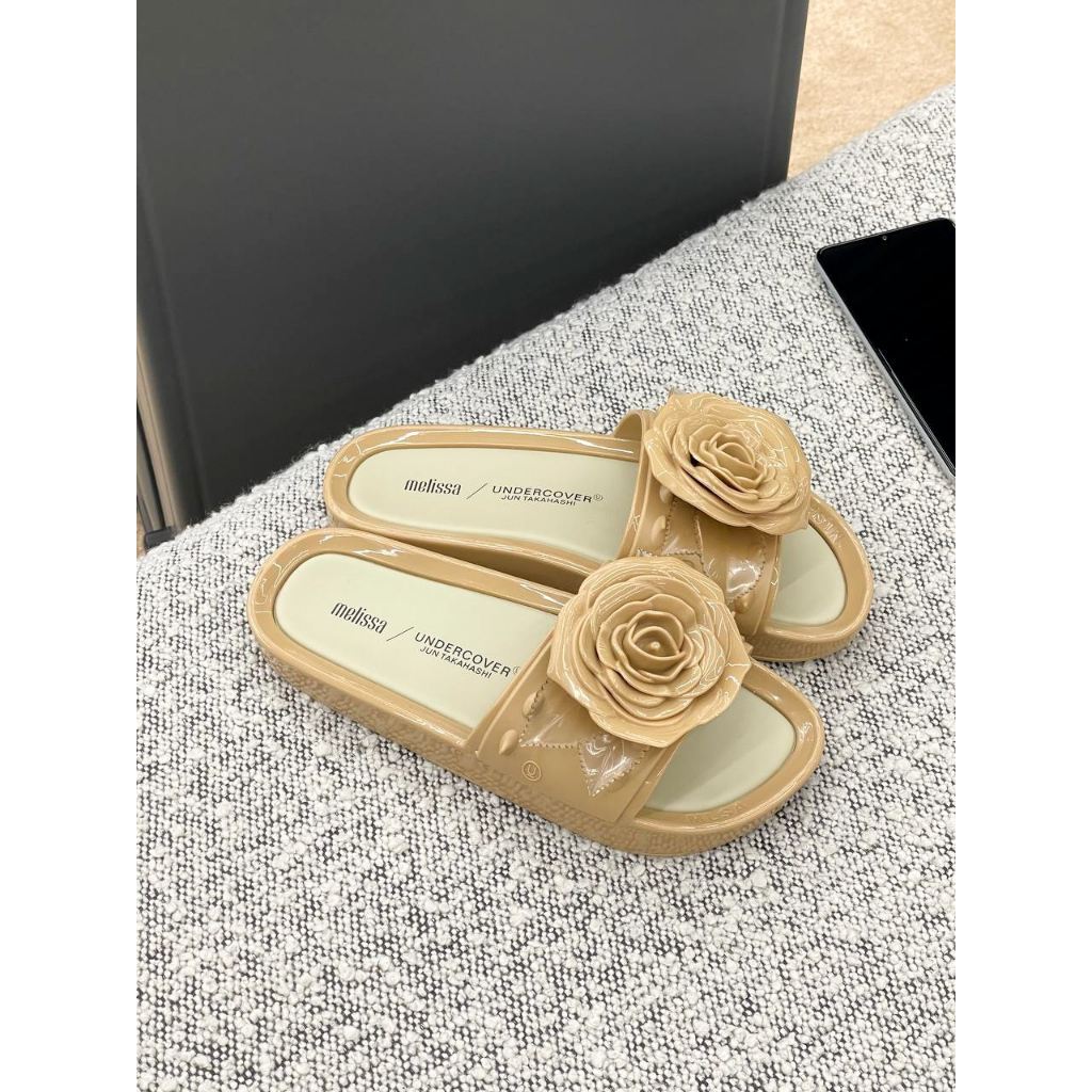 Dép Quai Ngang Melissa Nữ Hình Bông Hoa Xinh Xắn Full Box- Sấu Vui Vẻ
