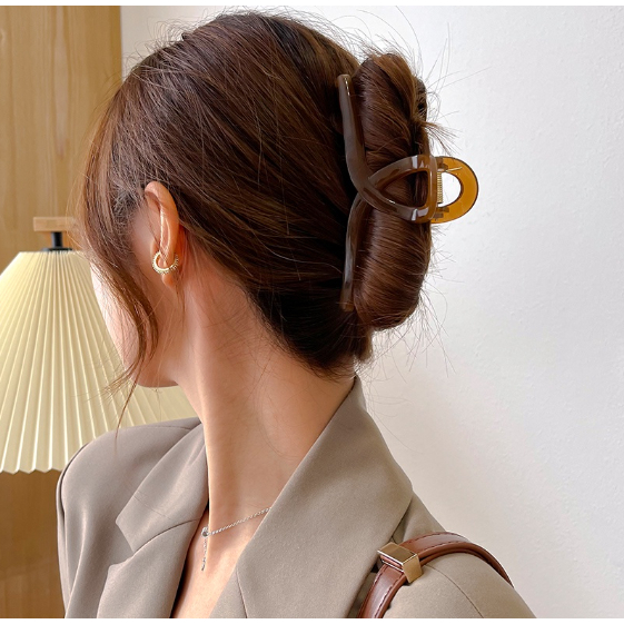 Kẹp Tóc Càng Cua Cỡ Lớn Màu Thạch Phong Cách Hàn Quốc