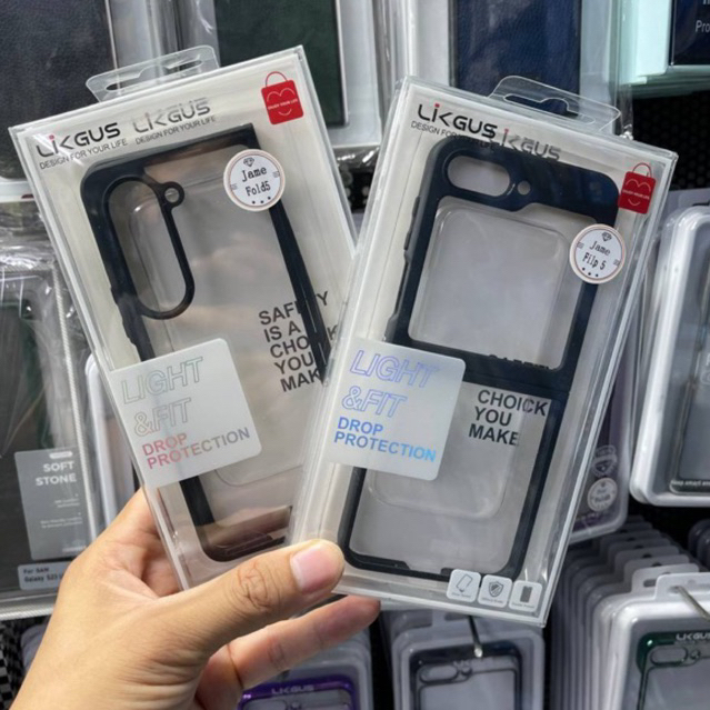 Ốp Likgus lưng trong chống ố viền màu Samsung Z Flip 5/ Z fold 5