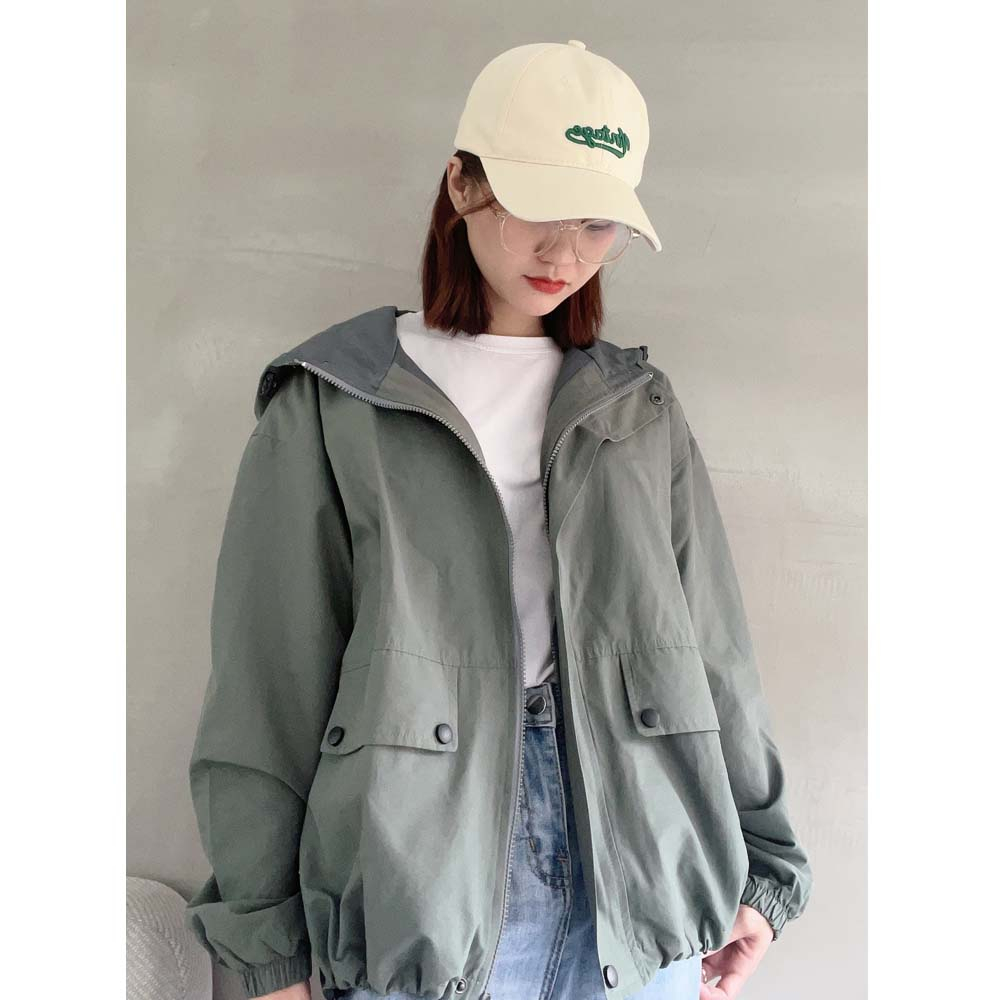 Áo khoác gió vải dù trượt nước 2 lớp form rộng giá rẻ LUCELA LU1014