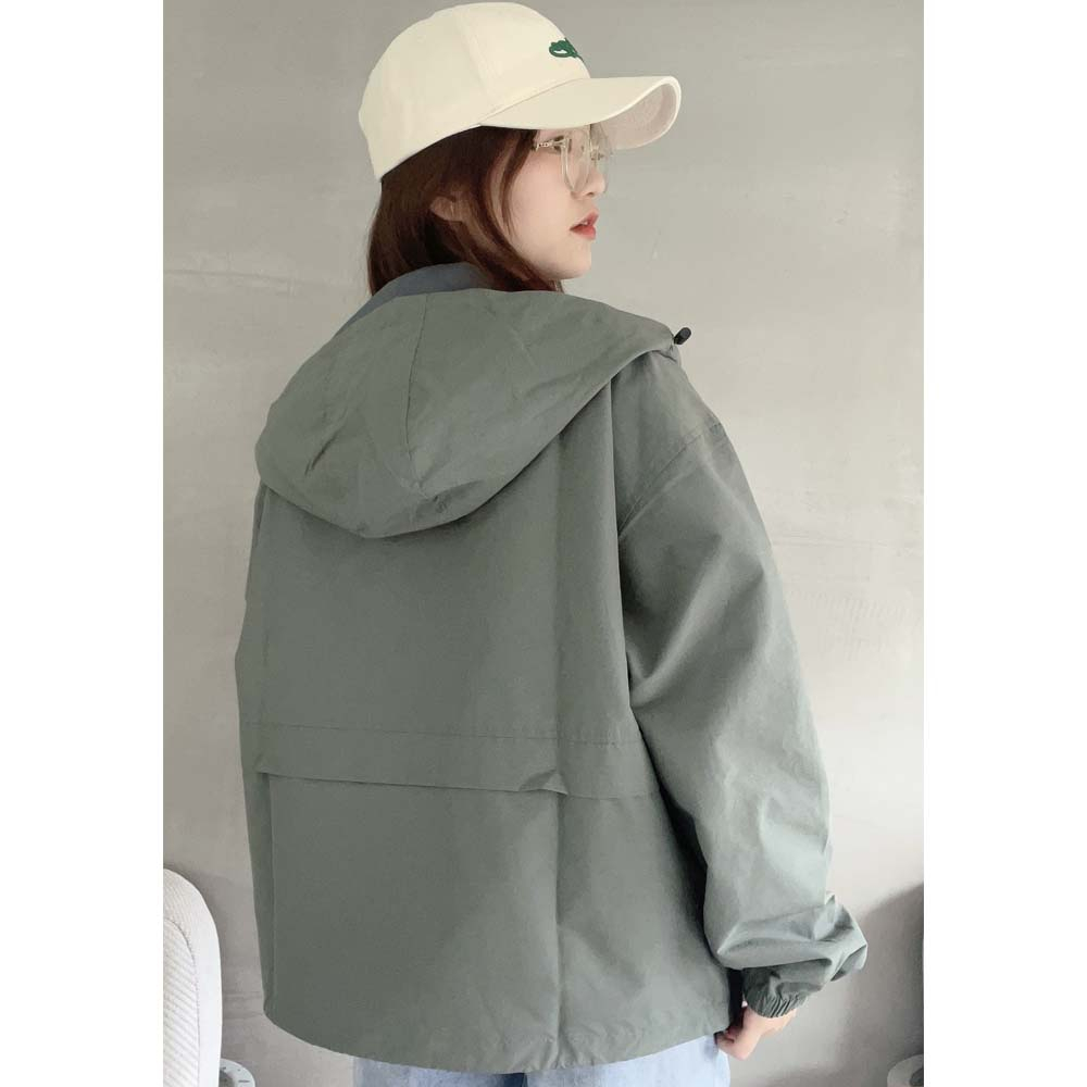 Áo khoác gió vải dù trượt nước 2 lớp form rộng giá rẻ LUCELA LU1014