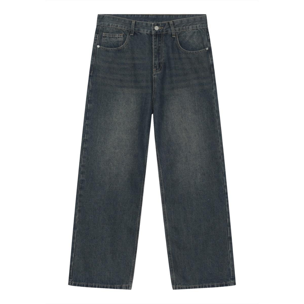 Quần Jeans Đen Ống Rộng Form Dáng Baggy Hàn Quốc