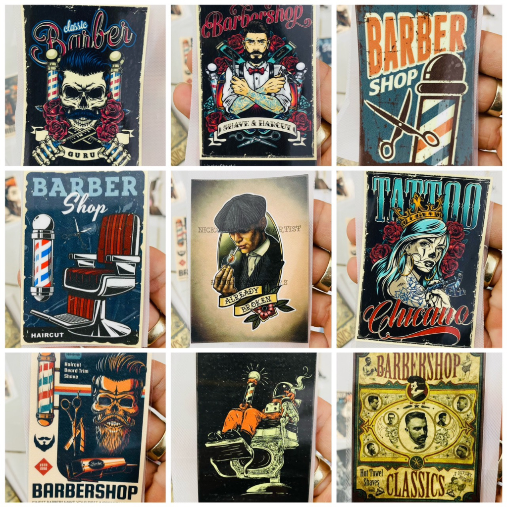Hình Ủi Nhiệt, Decal Nhiệt KTS - Barber Shop 1 - Poseidon.est2019