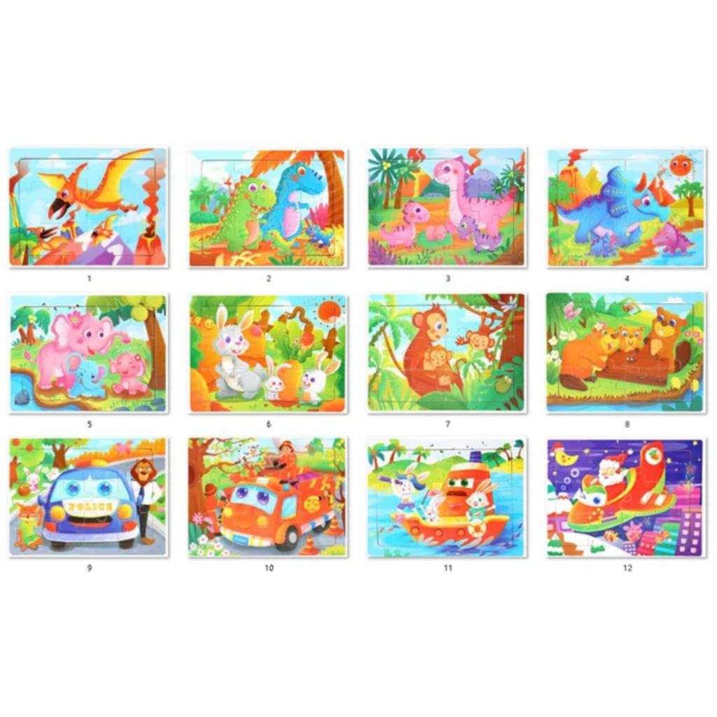 Tranh puzzle Gỗ Ghép 12 Mảnh Cho Bé Yêu