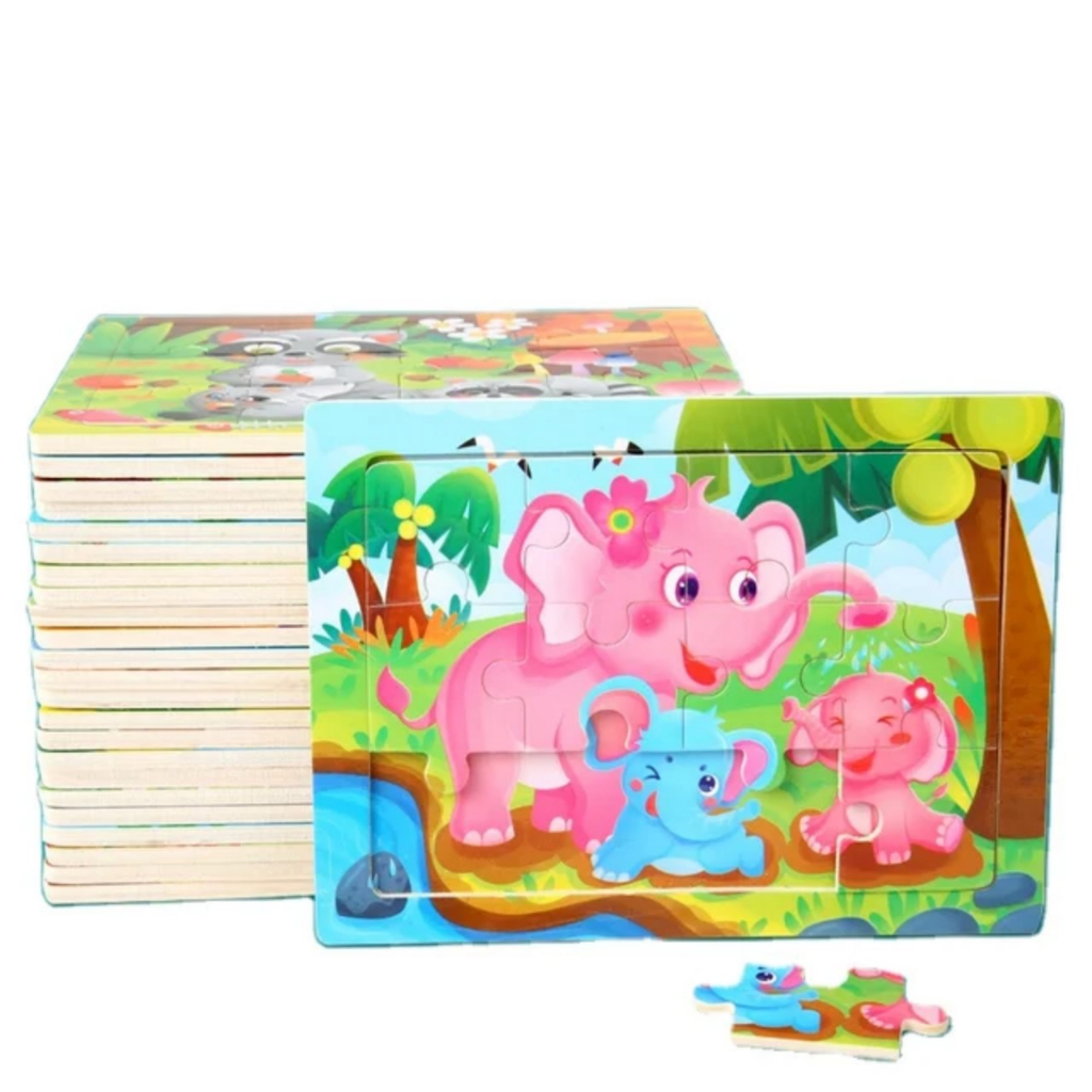 Tranh puzzle Gỗ Ghép 12 Mảnh Cho Bé Yêu