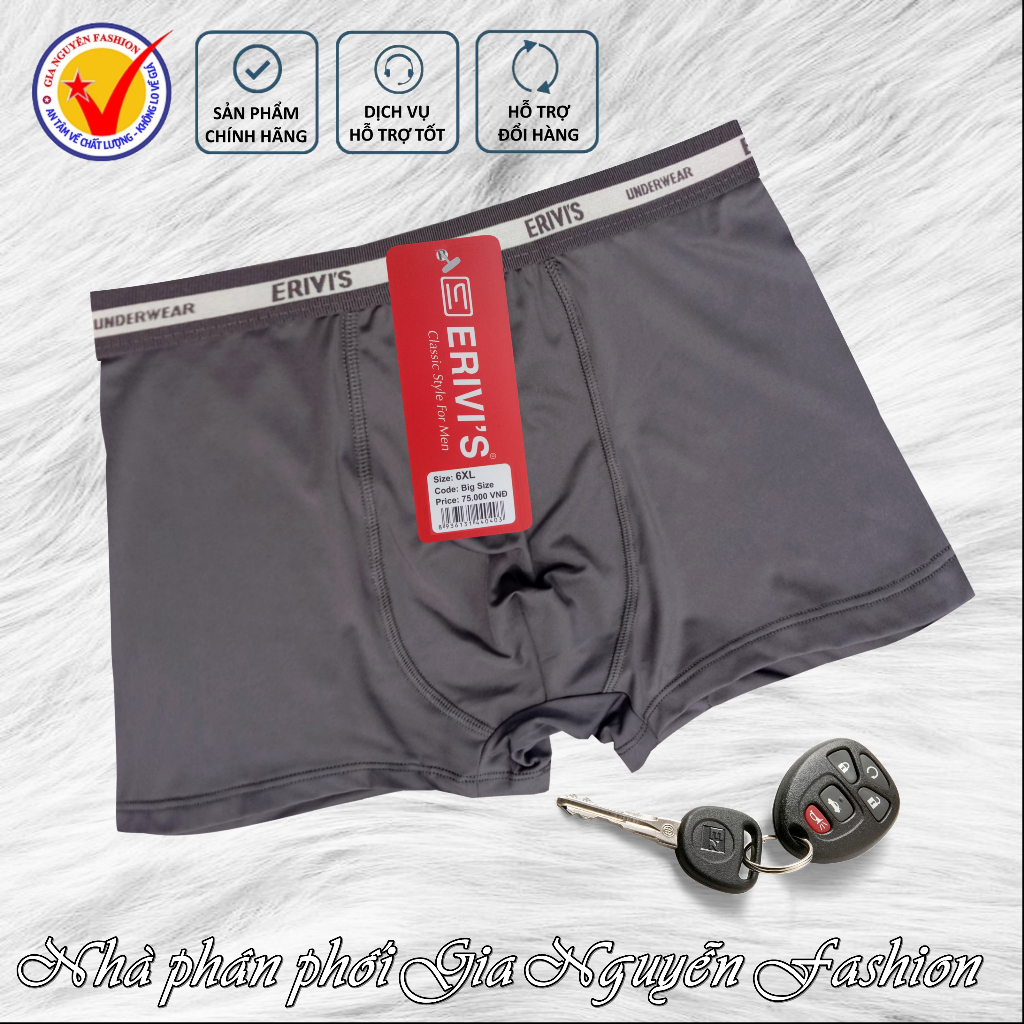 BigSize đến 150kg. Set 4 Quần boxer nam, quần sịp đùi nam thun lạnh dành riêng cho người mập