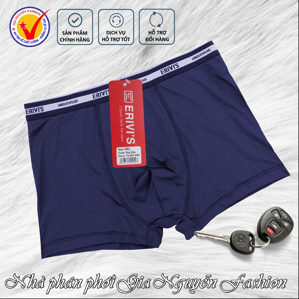 SIZE RẤT LỚN: Combo 4 Quần Boxer BigSize cho người mập