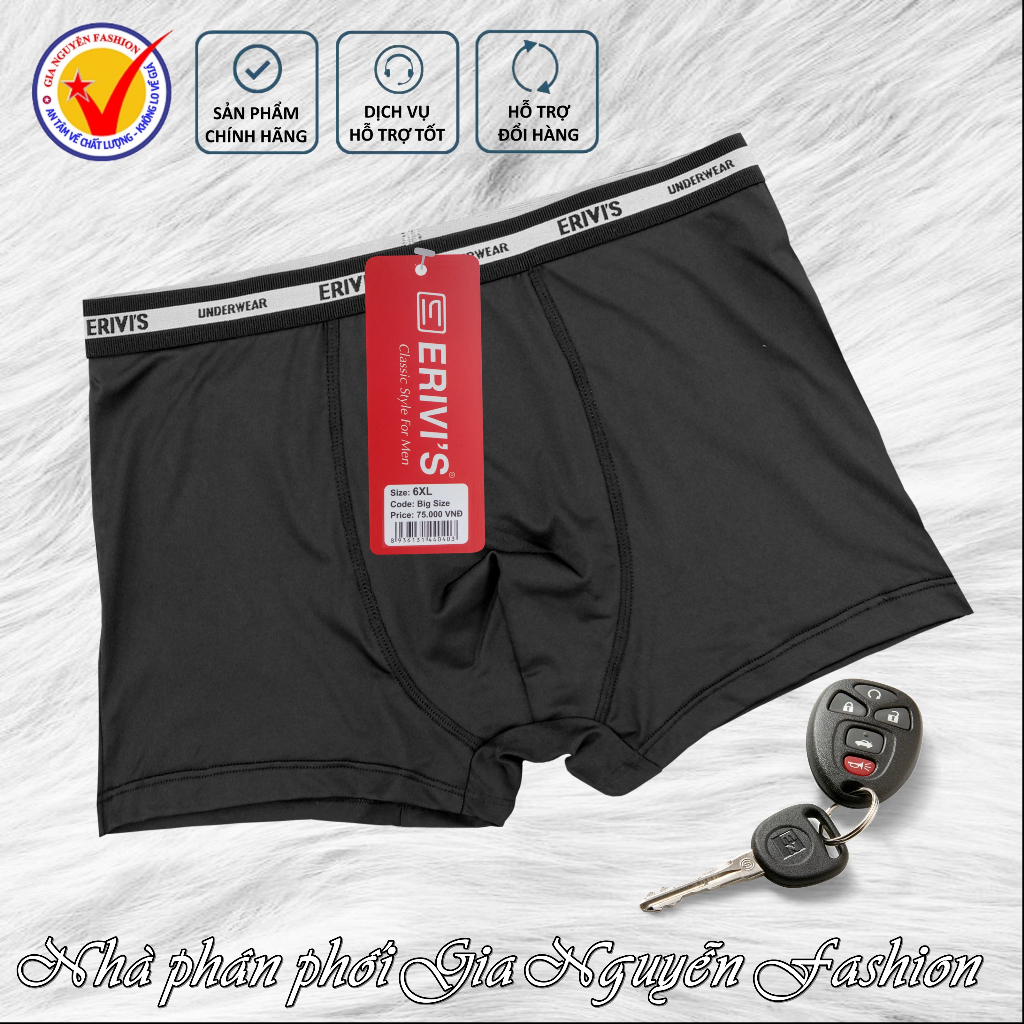 SIZE RẤT LỚN: Combo 4 Quần Boxer BigSize cho người mập