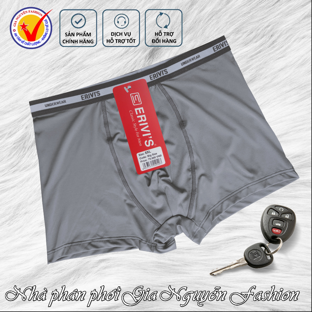 BigSize đến 150kg. Set 4 Quần boxer nam, quần sịp đùi nam thun lạnh dành riêng cho người mập