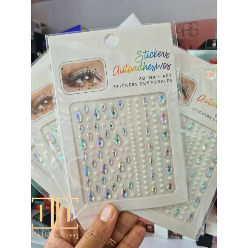 Hạt dán, Đá dán tóc, ngọc dán tóc, mặt makeup beauty