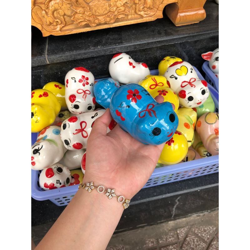 Heo Sứ Siêu Mini Siêu Đáng Yêu Nhiều Màu Sắc