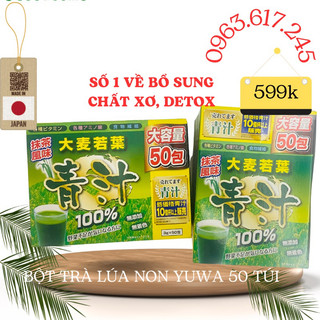 [date 2025, hàng Nhật nội địa cao cấp]bột lúa non Nhật 50 gói cao cấp