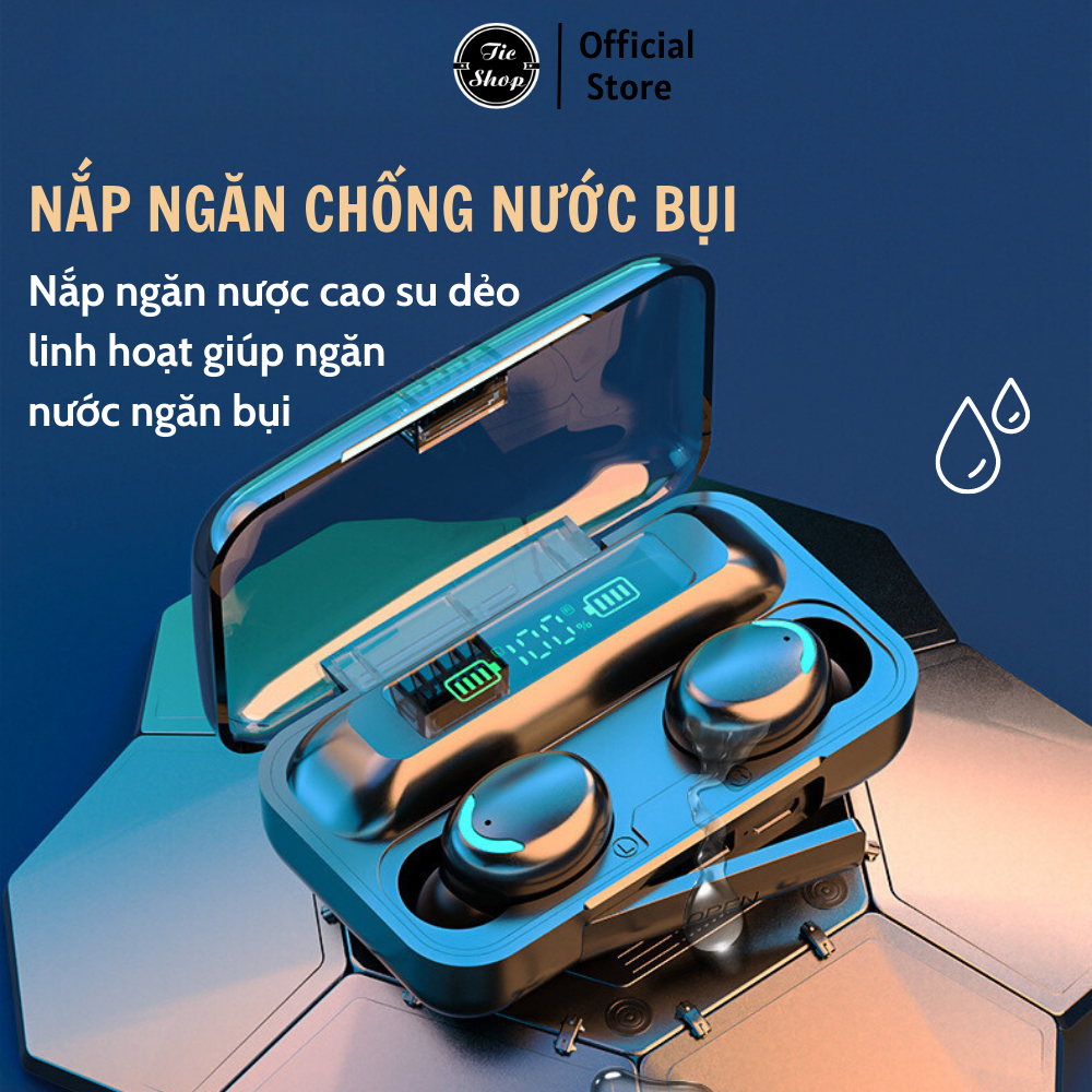 Tai Nghe Không Dây Amoid F9 Âm Thanh HiFi Cảm Ứng 2 Tai