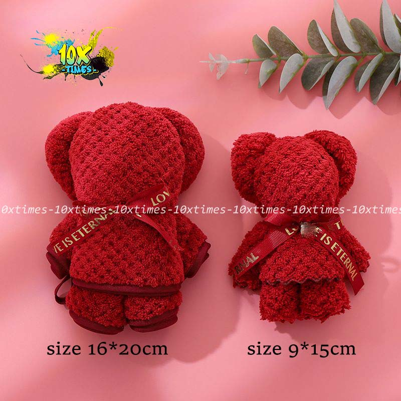 Khăn tay hình gấu trang trí decor hộp quà tặng tặng bạn trai bạn gái 10xtimes