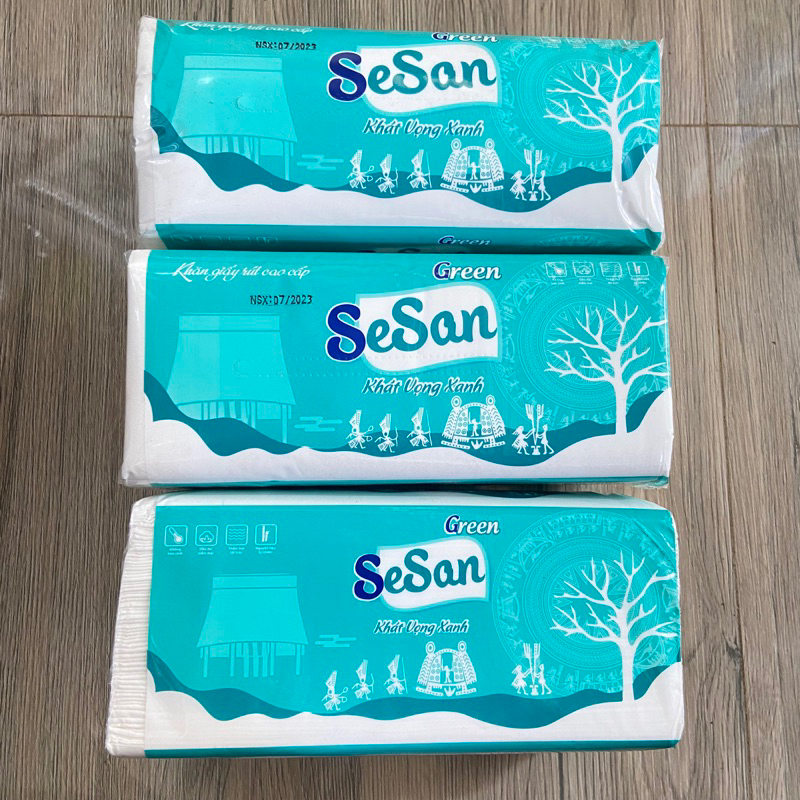 Khăn giấy rút Sesan 100 tờ/ gói 2 lớp dày dặn - Hàng siêu tốt