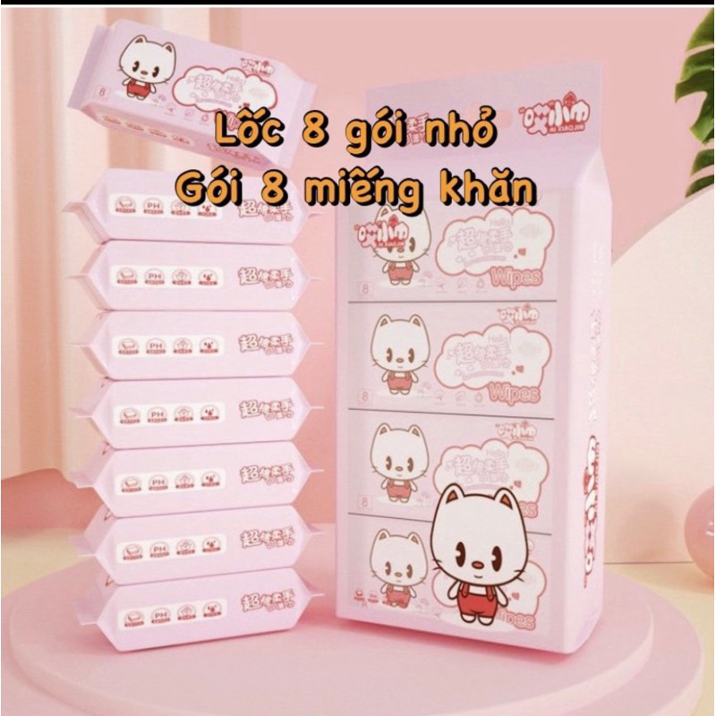 Khăn ướt mini sét 8 gói