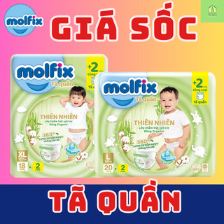 Tã bỉm quần molfix thổ nhĩ kì thiên nhiên organic size m22/l20/xl18/xxl16 miếng