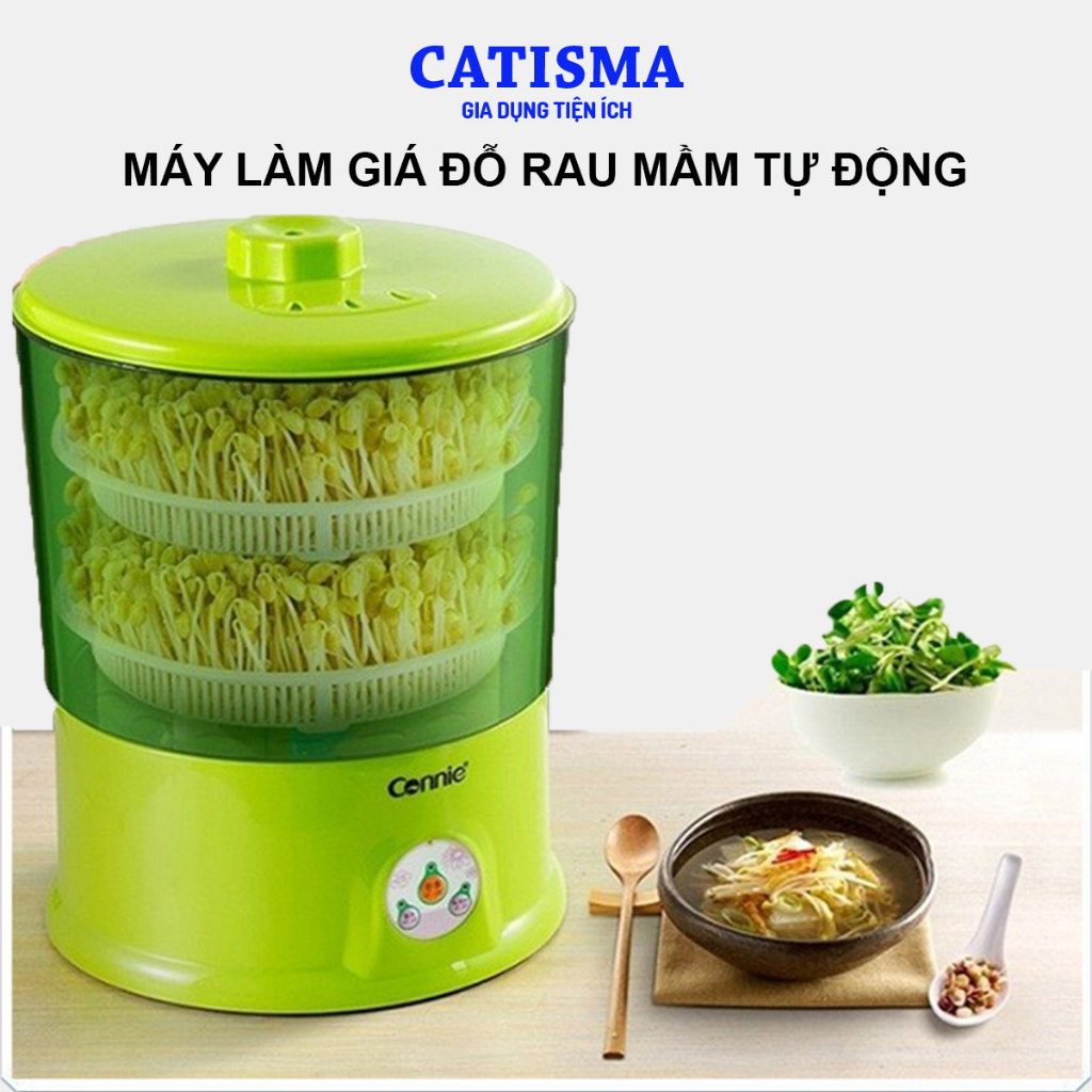 [Mã ICBFRI300 giảm 10% đơn 250K] Máy làm giá đỗ gieo mầm tự động bằng điện 2 - 3 tầng connie A323B