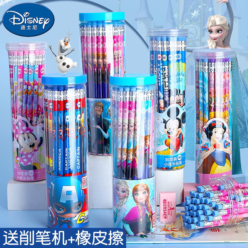 Hộp 30 bút chì HB/2B hoạt hình Disney cho bé tập viết