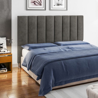 Bộ ốp trang trí đầu giường bọc vải nỉ Nhung cao cấp cho nệm 1m8