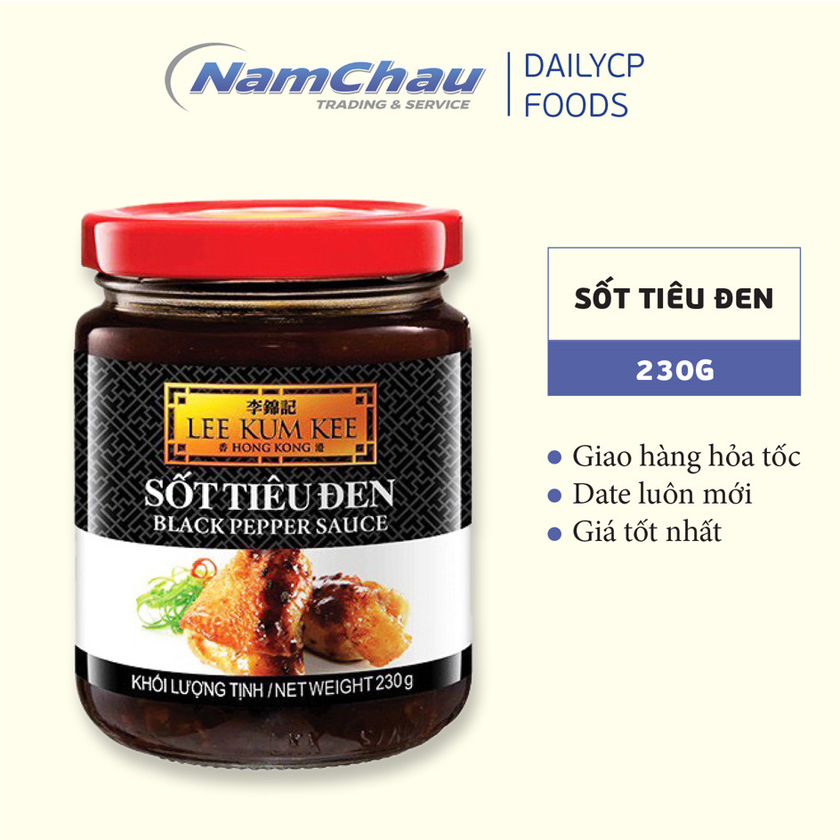 Sốt tiêu đen Lee Kum Kee 230gr - sốt ướp sẵn cho món nướng, steak [HN giao hàng hỏa tốc]