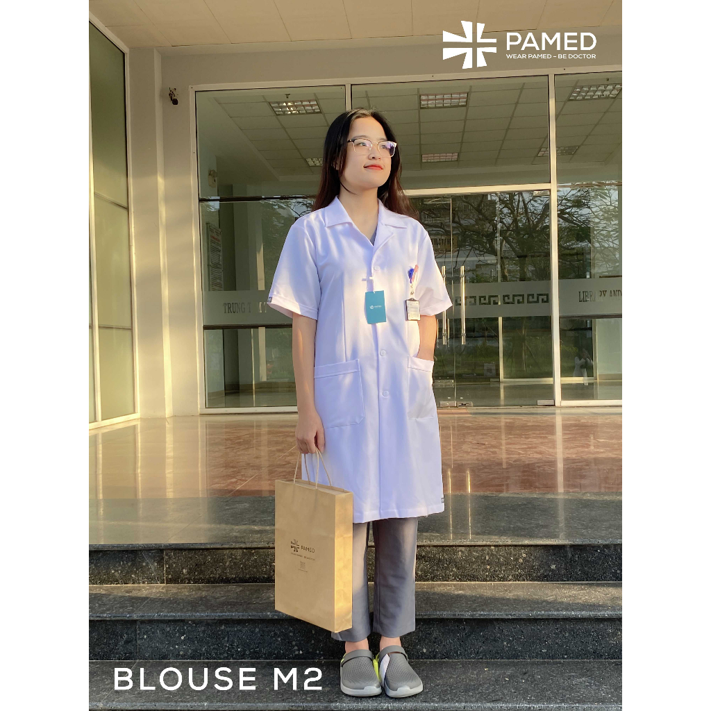 Áo blouse nam nữ vải cotton co giãn cao cấp in logo miễn phí, thêu tên theo yêu cầu